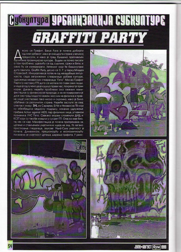 28 juli august 1999 Grafiti party