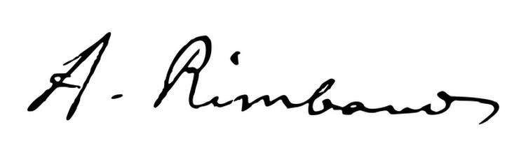 Arthur Rimbaud signature 650