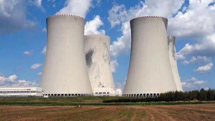 cooling towers of a nuclear power station